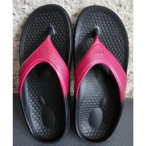 Spenco Fusion 2 Fade Flip-Flop, Red, Womens Sz 8, Mens Sz 6